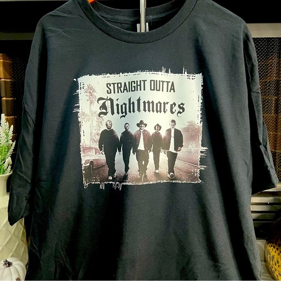 Straight Outta Nightmares Horror Tee - Picture 1 of 3